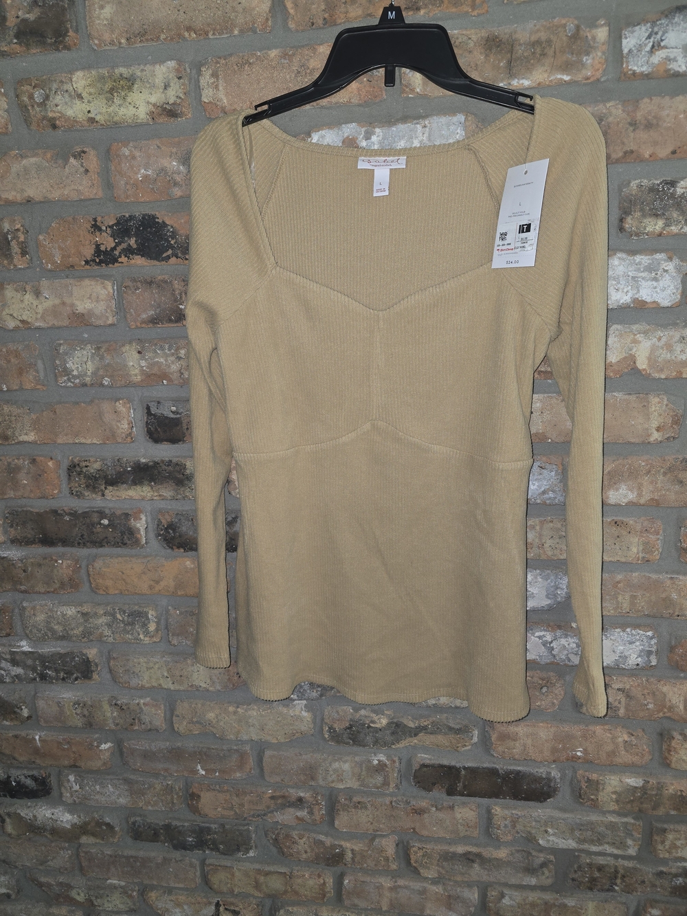 Isabel by Ingrid + Isabel Women's Maternity Ribbed Long-Sleeve Sweater - Tan